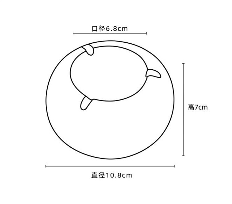 セラミック製 灰皿 ブラック
