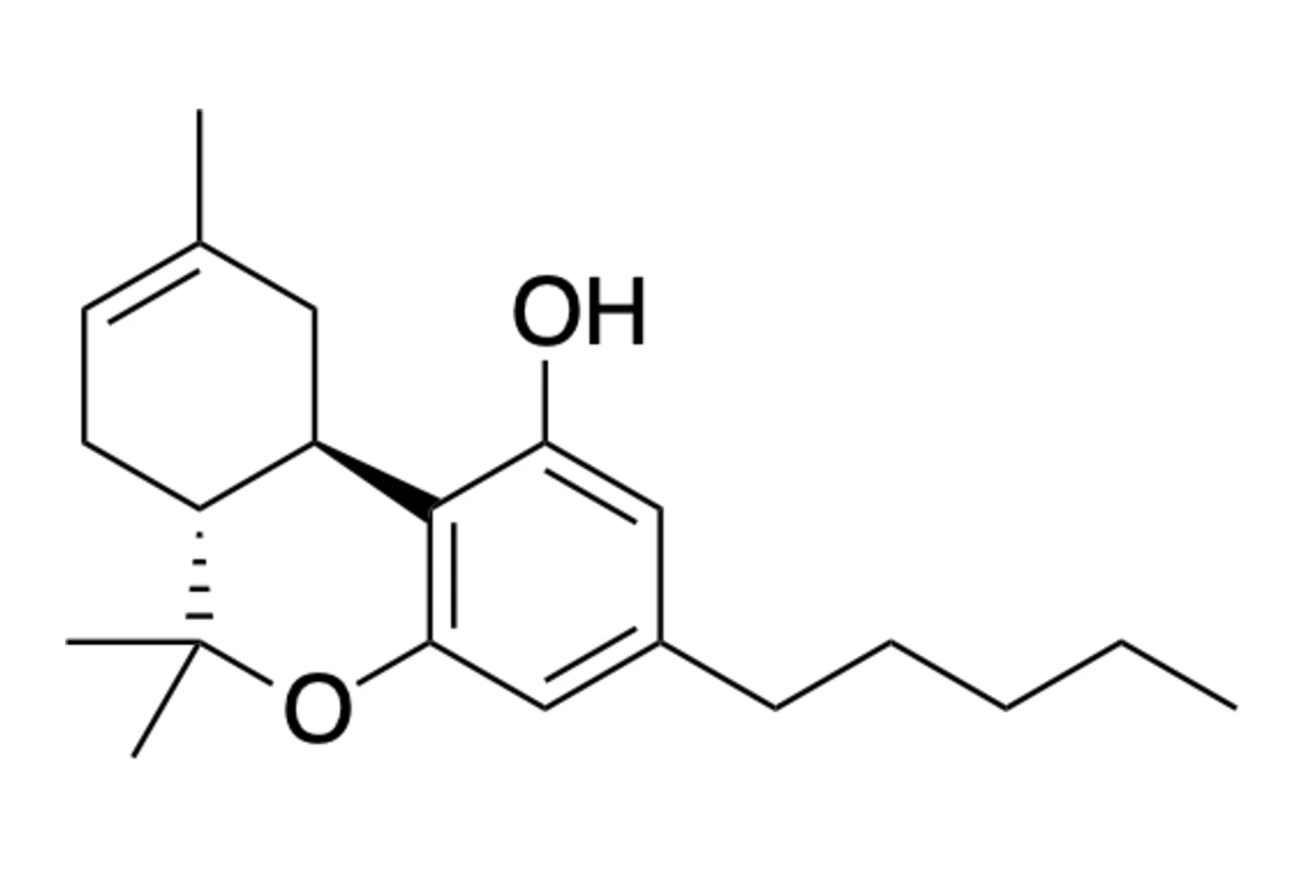 Δ8-THC の構造式